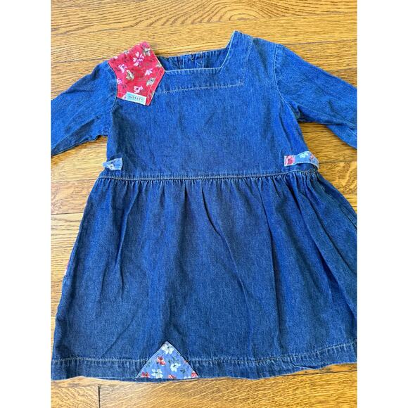 Guess Vintage Girls' Denim & Floral Dress Size 3 - Picture 2 of 4